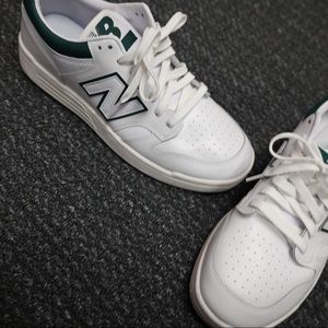 White & Green New Balance 480